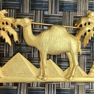 Gold Camel and Pyramid pin